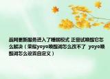 戰(zhàn)網(wǎng)更新服務(wù)進(jìn)入了睡眠模式 正嘗試喚醒它怎么解決（榮耀yoyo喚醒詞怎么改不了  yoyo喚醒詞怎么設(shè)置自定義）