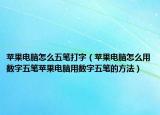 蘋果電腦怎么五筆打字（蘋果電腦怎么用數(shù)字五筆蘋果電腦用數(shù)字五筆的方法）