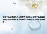 蘋果手機屏幕顏色怎么調整為正常色（蘋果手機翻譯調整譯文播放速度蘋果手機翻譯app調整譯文播放速度教程）