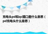 充電頭pd和qc插口是什么意思（pd充電頭什么意思）