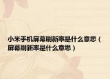 小米手機屏幕刷新率是什么意思（屏幕刷新率是什么意思）