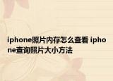 iphone照片內存怎么查看 iphone查詢照片大小方法