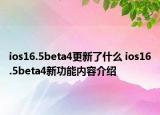 ios16.5beta4更新了什么 ios16.5beta4新功能內(nèi)容介紹