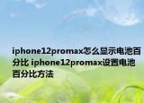 iphone12promax怎么顯示電池百分比 iphone12promax設(shè)置電池百分比方法