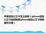 蘋果錢包公交卡怎么轉(zhuǎn)移（iphone錢包公交卡如何轉(zhuǎn)移iphone錢包公交卡轉(zhuǎn)移操作步驟）