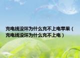 充電線沒壞為什么充不上電蘋果（充電線沒壞為什么充不上電）