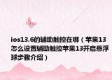 ios13.6的輔助觸控在哪（蘋果13怎么設(shè)置輔助觸控蘋果13開啟懸浮球步驟介紹）