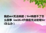 我的siri無法喚醒（Siri喚醒不了怎么回事  ios16.4升級后無法使用Siri怎么辦）