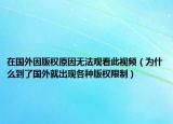 在國(guó)外因版權(quán)原因無(wú)法觀看此視頻（為什么到了國(guó)外就出現(xiàn)各種版權(quán)限制）