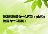 流率和流量有什么區(qū)別（gb和g流量有什么區(qū)別）