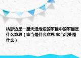 橋那邊是一座天造地設(shè)的家當(dāng)中的家當(dāng)是什么意思（家當(dāng)是什么意思 家當(dāng)出處是什么）