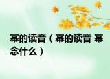 冪的讀音（冪的讀音 冪念什么）