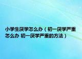 小學(xué)生厭學(xué)怎么辦（初一厭學(xué)嚴(yán)重怎么辦 初一厭學(xué)嚴(yán)重的方法）