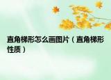 直角梯形怎么畫圖片（直角梯形性質(zhì)）