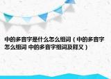 中的多音字是什么怎么組詞（中的多音字怎么組詞 中的多音字組詞及釋義）