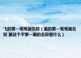 飛的第一筆筆畫名稱（盈的第一筆筆畫名稱 盈這個(gè)字第一畫的名稱是什么）