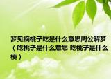 夢見摘桃子吃是什么意思周公解夢（吃桃子是什么意思 吃桃子是什么梗）