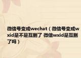 微信號(hào)變成wechat（微信號(hào)變成wxid是不是互刪了 微信wxid是互刪了嗎）