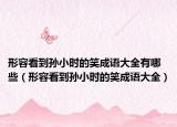 形容看到孫小時的笑成語大全有哪些（形容看到孫小時的笑成語大全）