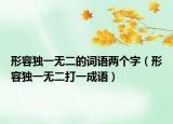 形容獨(dú)一無二的詞語兩個(gè)字（形容獨(dú)一無二打一成語）