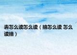 砉怎么讀怎么讀（掊怎么讀 怎么讀掊）