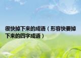 很快掉下來的成語（形容快要掉下來的四字成語）