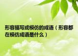 形容描寫或模仿的成語（形容都在模仿成語是什么）