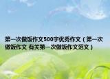 第一次做飯作文500字優(yōu)秀作文（第一次做飯作文 有關(guān)第一次做飯作文范文）