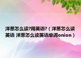 洋蔥怎么讀?用英語?（洋蔥怎么讀英語 洋蔥怎么讀英語單詞onion）