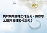 蝴蝶蝴蝶的蝶怎樣組詞（蝴蝶怎么組詞 蝴蝶如何組詞）