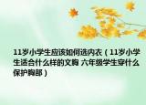 11歲小學(xué)生應(yīng)該如何選內(nèi)衣（11歲小學(xué)生適合什么樣的文胸 六年級學(xué)生穿什么保護(hù)胸部）