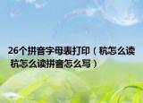 26個(gè)拼音字母表打?。ǘp怎么讀 秔怎么讀拼音怎么寫）