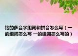 鉆的多音字組詞和拼音怎么寫（一的組詞怎么寫 一的組詞怎么寫的）
