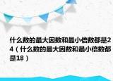 什么數(shù)的最大因數(shù)和最小倍數(shù)都是24（什么數(shù)的最大因數(shù)和最小倍數(shù)都是18）