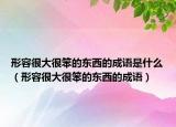 形容很大很笨的東西的成語是什么（形容很大很笨的東西的成語）