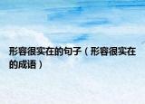 形容很實在的句子（形容很實在的成語）