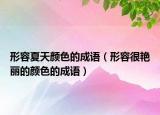 形容夏天顏色的成語（形容很艷麗的顏色的成語）