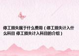 停工損失屬于什么費用（停工損失計入什么科目 停工損失計入科目的介紹）