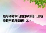 描寫動物乖巧的四字詞語（形容動物乖的成語是什么）