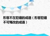 形容不在犯錯的成語（形容犯錯不可悔改的成語）