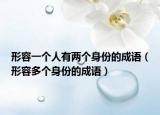形容一個人有兩個身份的成語（形容多個身份的成語）