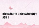 形容防御很強(qiáng)（形容防御的好的成語(yǔ)）