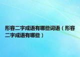 形容二字成語有哪些詞語（形容二字成語有哪些）