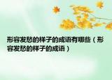 形容發(fā)愁的樣子的成語有哪些（形容發(fā)愁的樣子的成語）