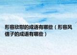 形容欣慰的成語有哪些（形容風(fēng)信子的成語有哪些）
