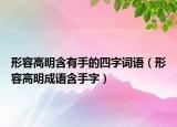 形容高明含有手的四字詞語(yǔ)（形容高明成語(yǔ)含手字）