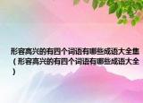 形容高興的有四個(gè)詞語有哪些成語大全集（形容高興的有四個(gè)詞語有哪些成語大全）