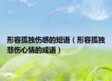 形容孤獨(dú)傷感的短語（形容孤獨(dú)悲傷心情的成語）