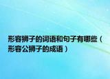 形容獅子的詞語和句子有哪些（形容公獅子的成語）
