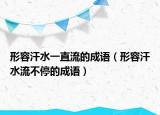 形容汗水一直流的成語（形容汗水流不停的成語）